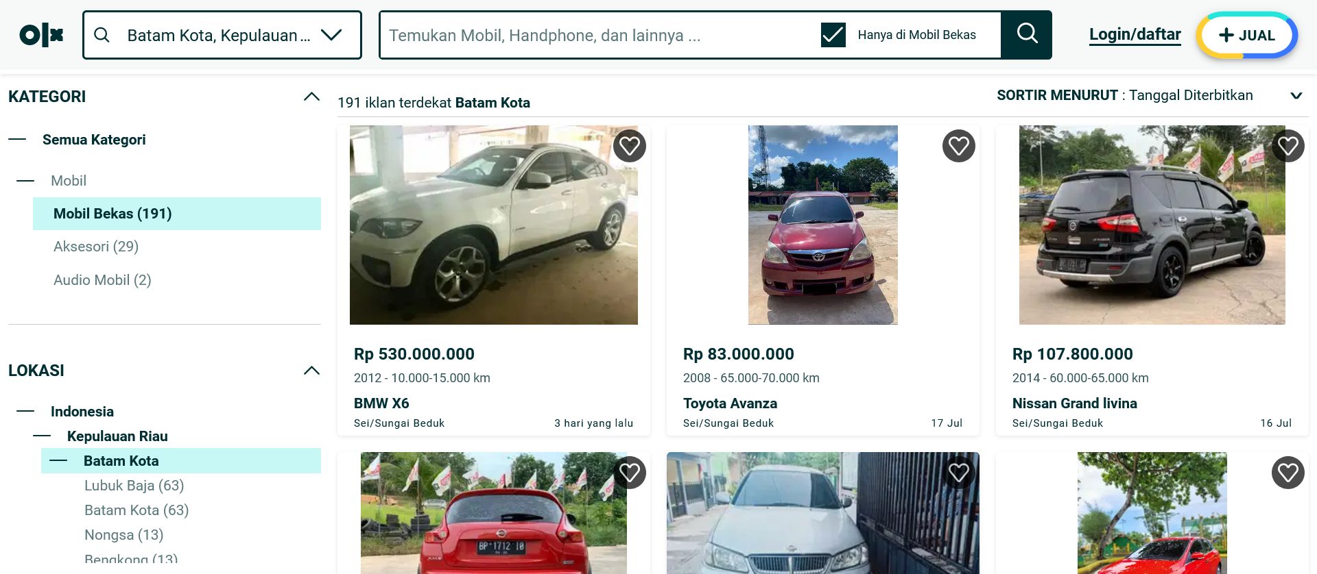 Daftar Rekomendasi Website Mobil Bekas Batam, Daftar Rekomendasi Website Mobil Bekas Batam, KepriWebsite