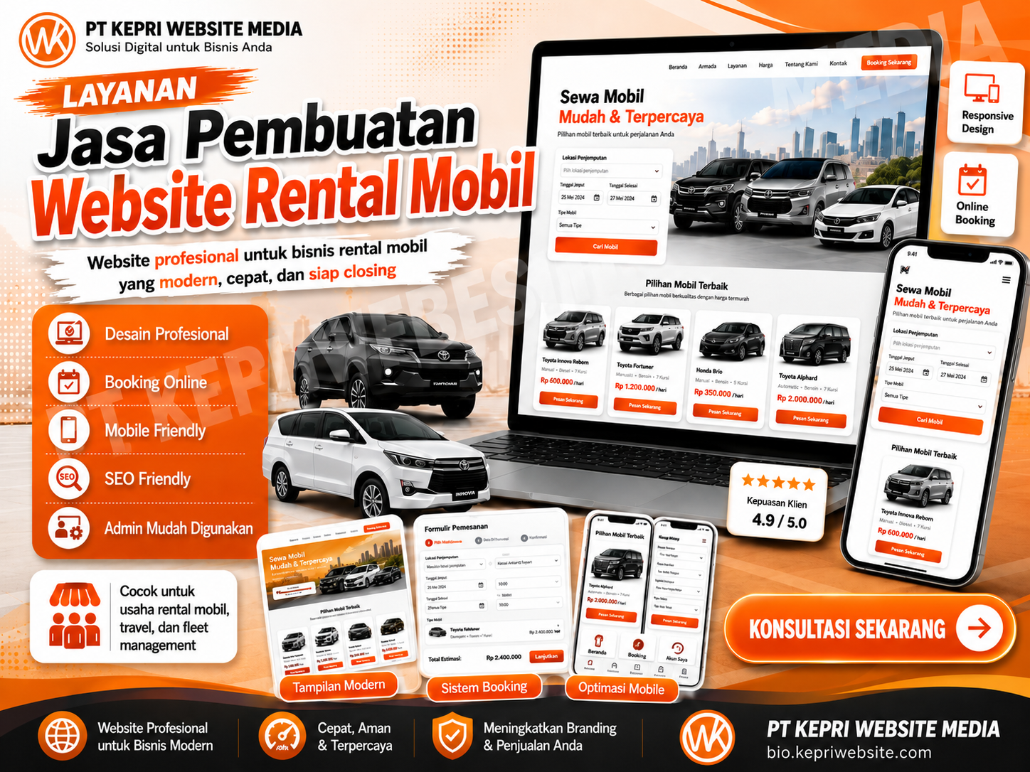 Jasa Pembuatan Sistem Kepegawaian di Batam, Jasa Pembuatan Website Rental Mobil Profesional: Tingkatkan Bisnis Anda!, KepriWebsite