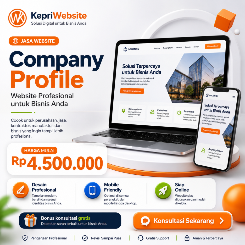 Jasa Pembuatan Website di Batam, Beranda, KepriWebsite