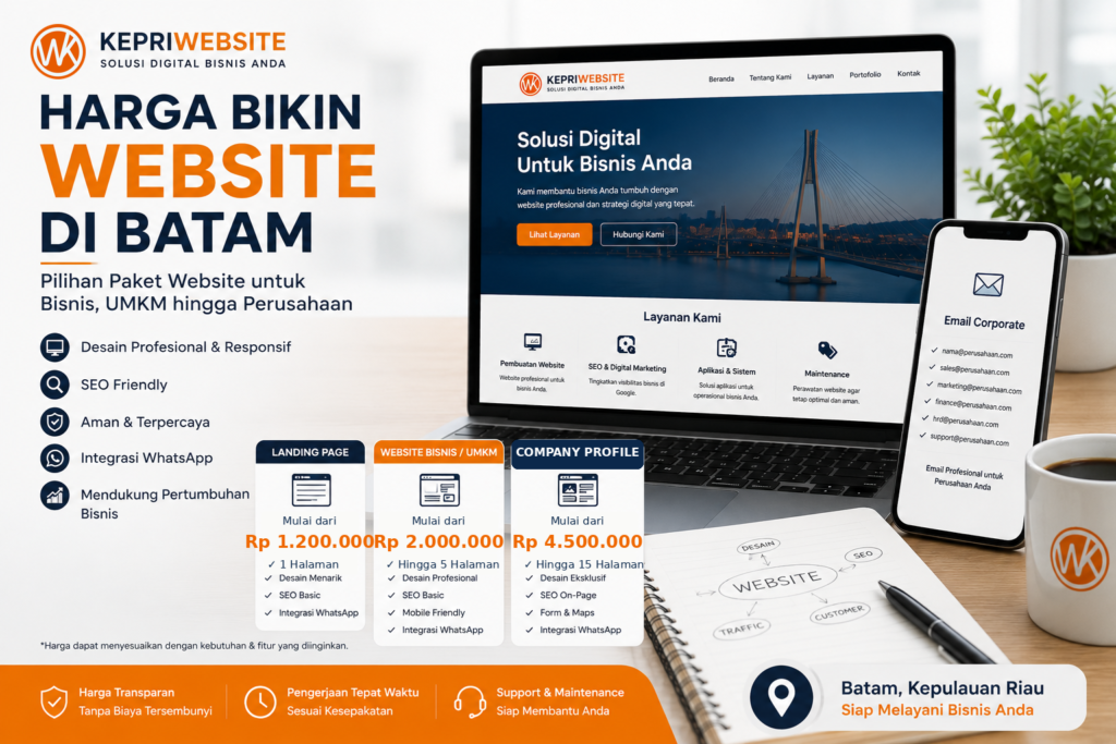 Jasa Pembuatan Website di Batam, Beranda, KepriWebsite